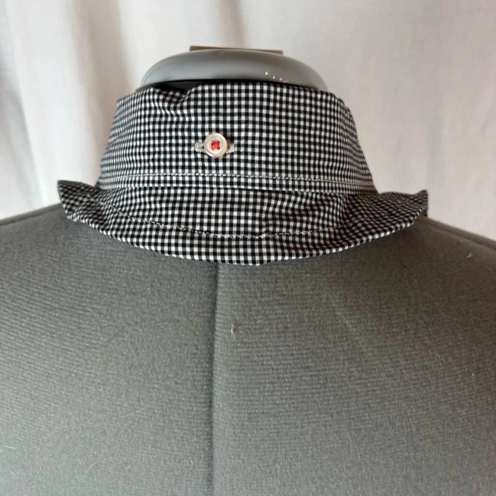 Bib For Adult | Handcrafted Dignity‎ Cover | Blk/Wht Pld Button-Up | 19